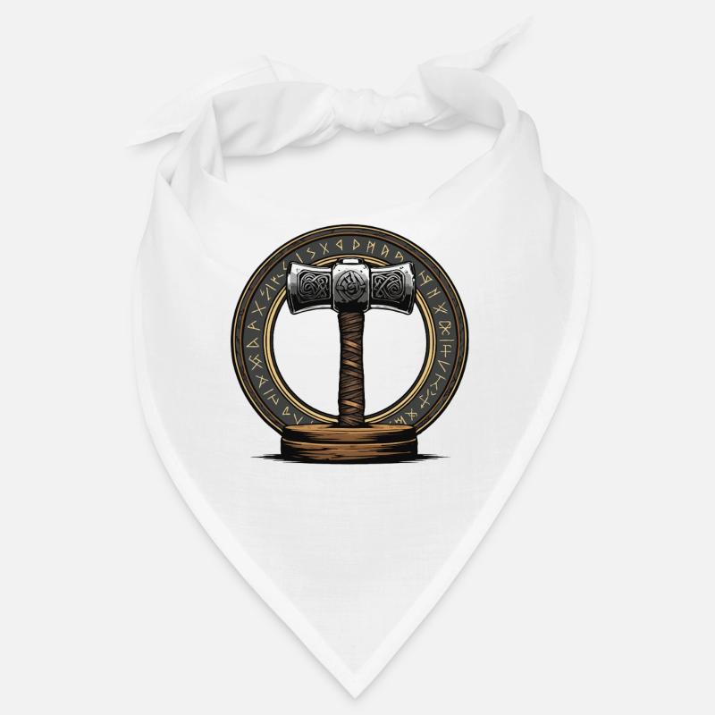 Wikinger Hammer Krieger Walhalla Runenkreis Thor Bandana