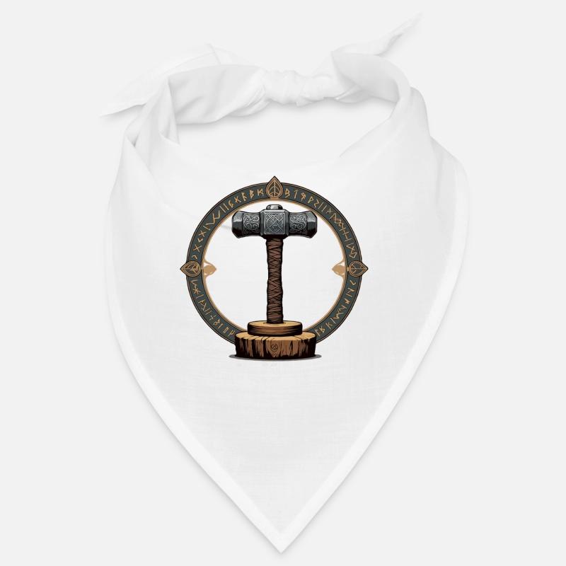 Viking Hammer Warrior Valhalla Runic Circle Thor Bandana