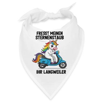 Roller-Einhorn - Bandana - Weiß - Vorne