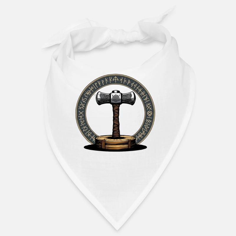 Viking Hammer Warrior Valhalla Runic Circle Thor Bandana