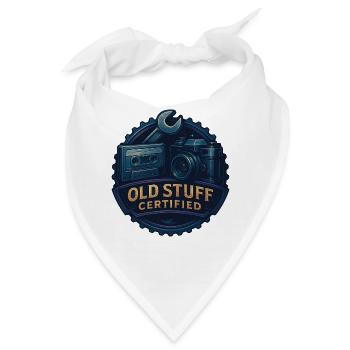 Antiquing Old Stuff Certified Retro Kamera - Bandana - Weiß - Vorne