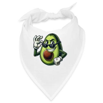 Coole Avocado Sonnenbrille Sommer Lustig Eitel - Bandana - Weiß - Vorne