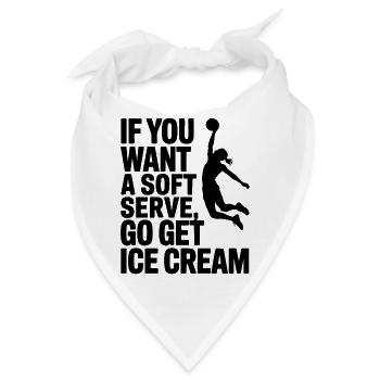 Soft-Serve? Dann ab zum Eis – Volleyball - Bandana - Weiß - Vorne