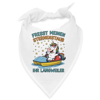 Einhorn Tretbootfahrt - Bandana - Weiß - Vorne