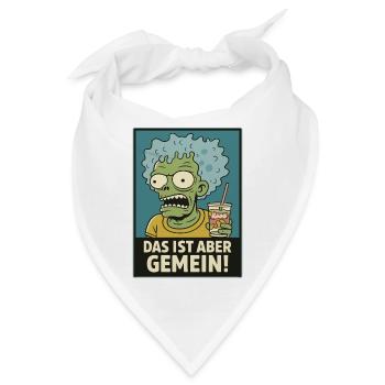 Zombie mit Slush – Das ist aber gemein! - Bandana - Weiß - Vorne