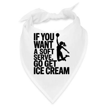Soft-Serve? Dann ab zum Eis – Volleyball - Bandana - Weiß - Vorne