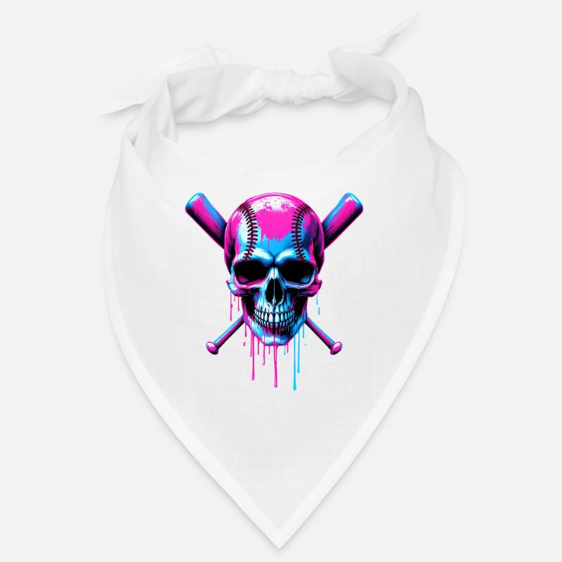 Baseball Skull Batte de Baseball Bandana