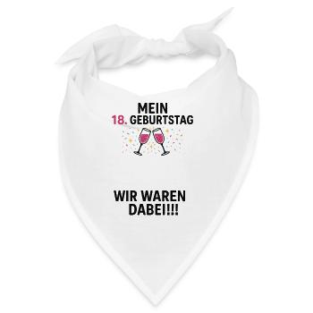 18. Geburtstag Unterschrift Party - Bandana - Weiß - Vorne