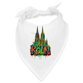 Dom Graffiti Style - Bandana - Weiß - Vorne