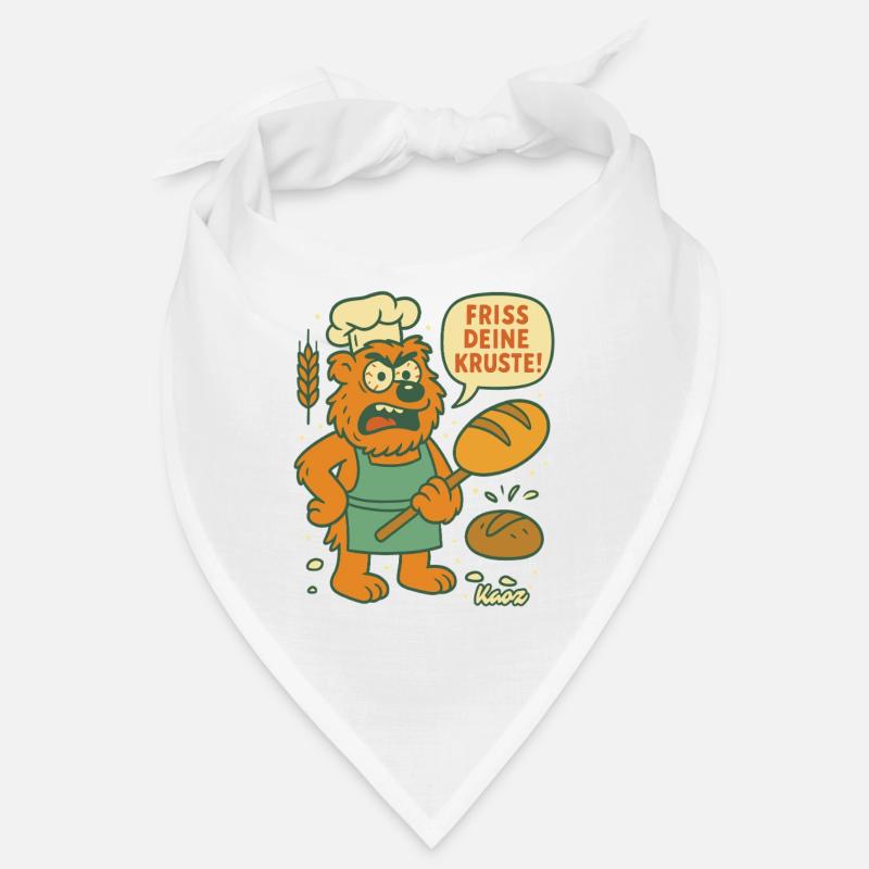 Angry Baker Bear: Eat your crust! Bandana