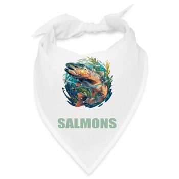 Lachse Lachs - Bandana - Weiß - Vorne