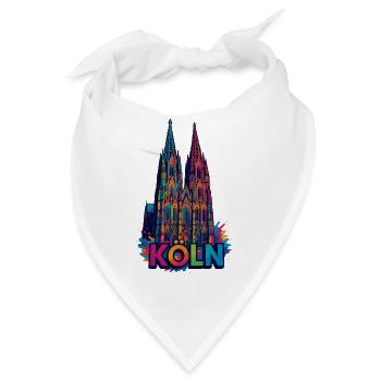 Kölner Dom - Bandana - Weiß - Vorne