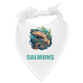 Lachse Lachs - Bandana - Weiß - Vorne