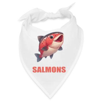 Lachse Lachs - Bandana - Weiß - Vorne