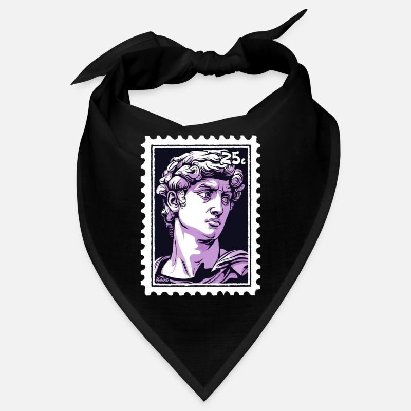 David de Florence Timbre-poste – Classique en violet Bandana