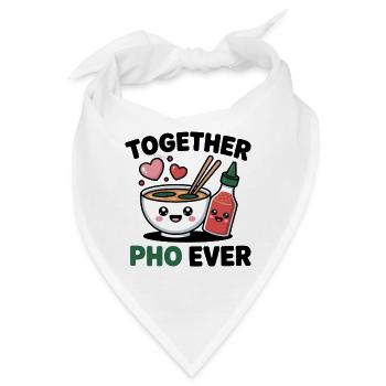 Together Pho Ever Vietnam Reise Nudelsuppe Pho - Bandana - Weiß - Vorne