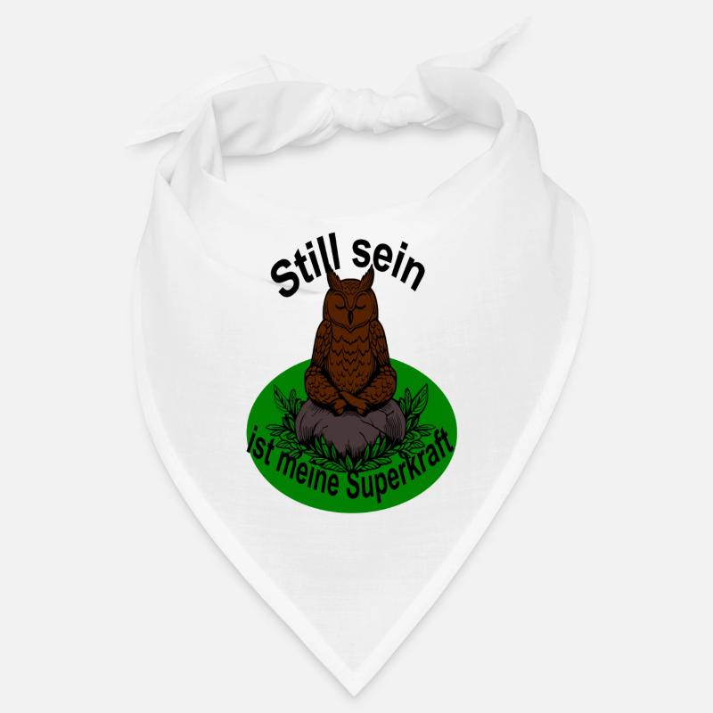 Stille ist eine Tugend, in der Meditation - Eule Bandana