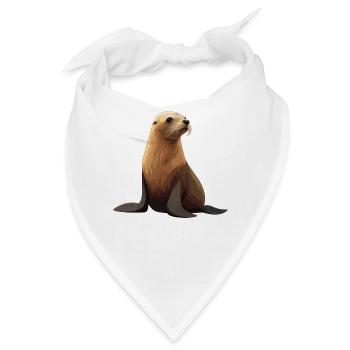 Seelöwen Seelöwe - Bandana - Weiß - Vorne