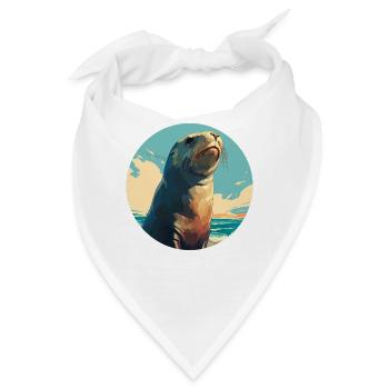 Seelöwen Seelöwe - Bandana - Weiß - Vorne