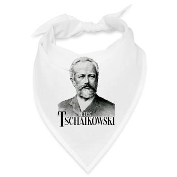 Peter Tschaikowski - Komponist Klassische Musik - Bandana - Weiß - Vorne