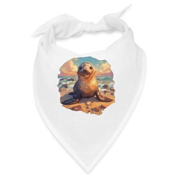 Seelöwen Seelöwe - Bandana - Weiß - Vorne