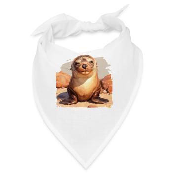 Seelöwen Seelöwe - Bandana - Weiß - Vorne