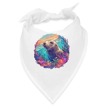 Seelöwen Seelöwe - Bandana - Weiß - Vorne