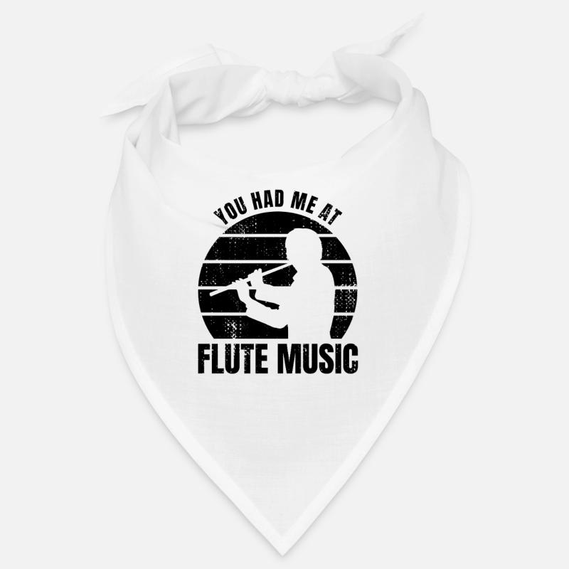 Funny Flute Player Saying Bandana