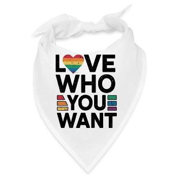 Regenbogenherz Pride Print - Bandana - Weiß - Vorne
