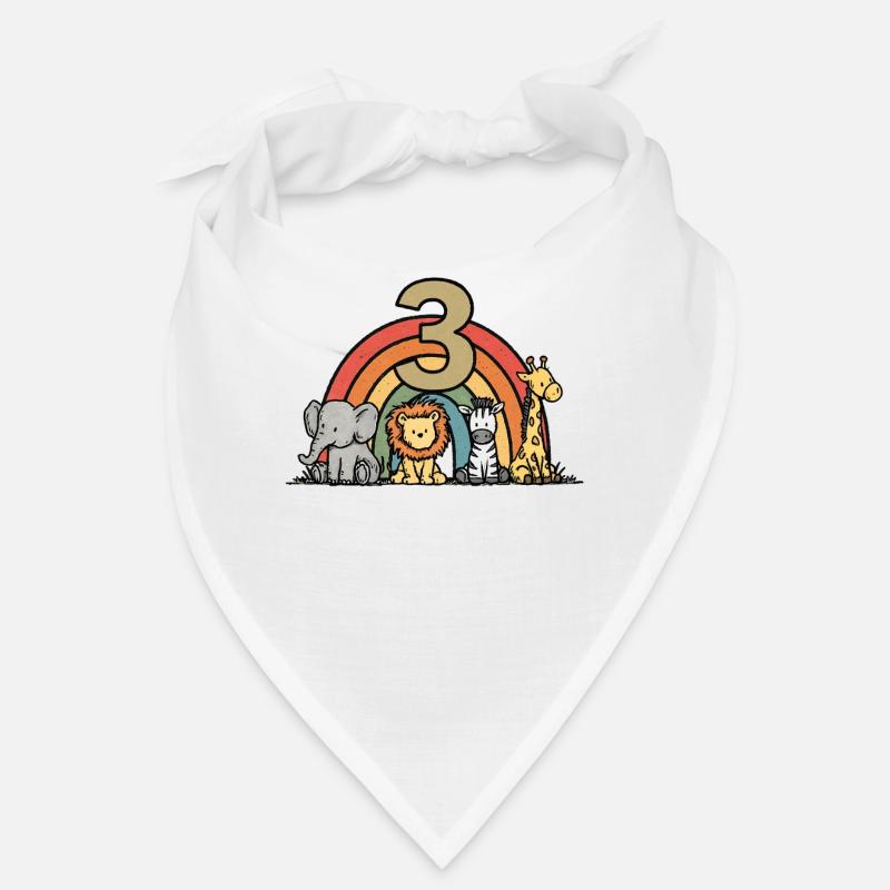 Arc-en-ciel Animaux mignons 3 ans Enfants Cadeau Bandana