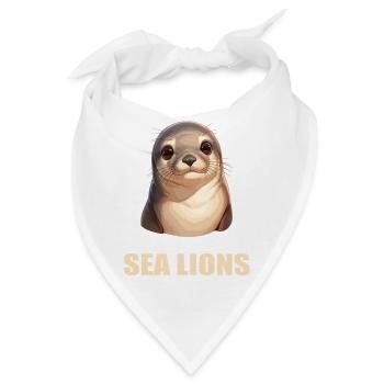 Seelöwen Seelöwe - Bandana - Weiß - Vorne