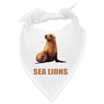 Seelöwen Seelöwe - Bandana - Weiß - Vorne