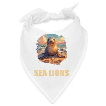 Seelöwen Seelöwe - Bandana - Weiß - Vorne