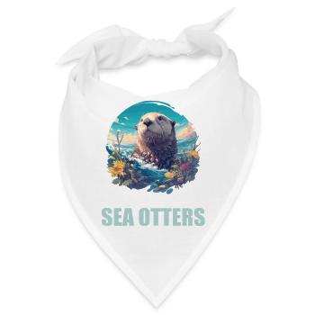 Seeotter - Bandana - Weiß - Vorne