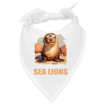 Seelöwen Seelöwe - Bandana - Weiß - Vorne