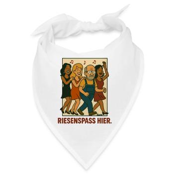 Peter Lustlos auf Bürofeier – Riesenspaß - Bandana - Weiß - Vorne