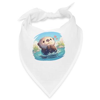 Seeotter - Bandana - Weiß - Vorne