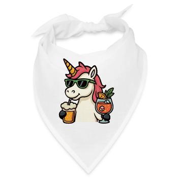 Party Einhorn Getränke - Bandana - Weiß - Vorne