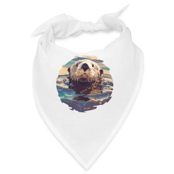 Seeotter - Bandana - Weiß - Vorne
