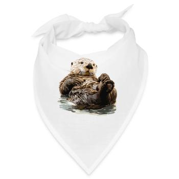 Seeotter - Bandana - Weiß - Vorne