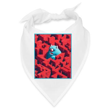Monster Labyrinth - Bandana - Weiß - Vorne