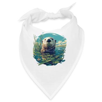 Seeotter - Bandana - Weiß - Vorne
