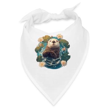 Seeotter - Bandana - Weiß - Vorne