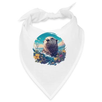 Seeotter - Bandana - Weiß - Vorne