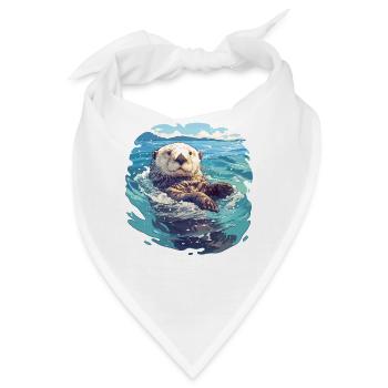 Seeotter - Bandana - Weiß - Vorne