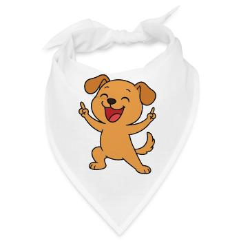 Party-Welpe - Bandana - Weiß - Vorne