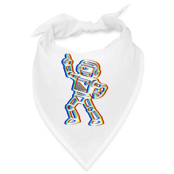 Glitch Bot – Dein Beat! - Bandana - Weiß - Vorne