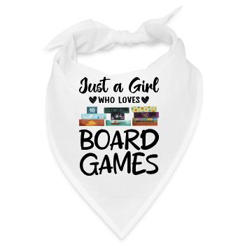 Brettspiele lustiges Motiv für Mädchen - Bandana - Weiß - Vorne
