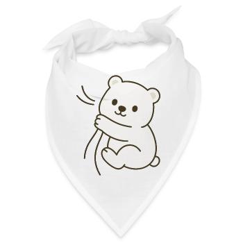 Kuschel-Eisbärbaby - Bandana - Weiß - Vorne