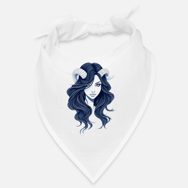 Femme aux cornes - Bandana - blanc